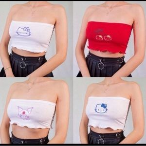 Hello Kitty and Kuromi Tube Tops Bundle